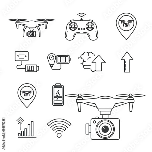 A comprehensive set of black business and finance vector icons featuring money and computer symbols for web design media and internet applications including car and hotel sign illustrations