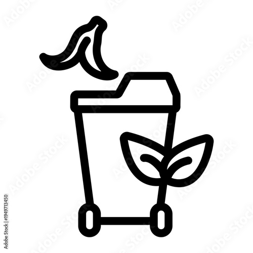 Compost bin Line Icon