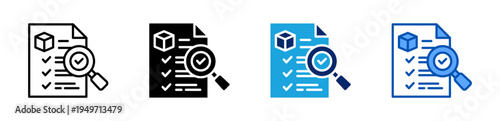 audit icon set multiple style collection