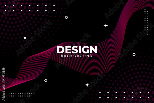 Magenta waves ripple across a deep black canvas