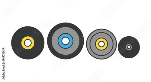 Weight Plate Line art vector modern blended abstract color