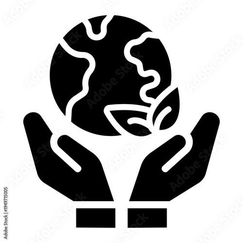 Save the planet Solid icon