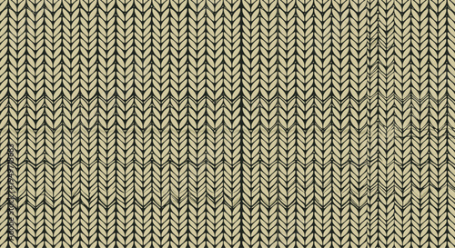 Detailed olive green knitted fabric texture pattern showing the interlocking stitches of a woven woolen material for textile background.
