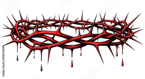 Bloody Crown of Thorns, Symbol of Suffering and Sacrifice