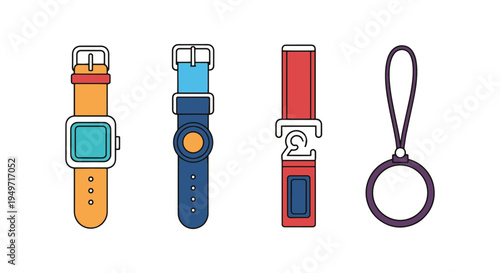 Wrist Strap Line art vector creative abstract modern illustration