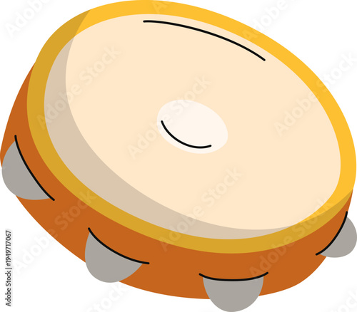 Cartoon Tambourine Icon