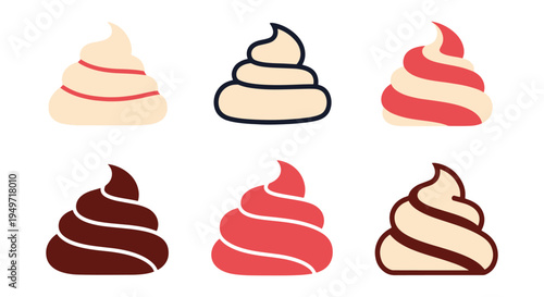 Whipped Cream Line art vector creative modern abstract