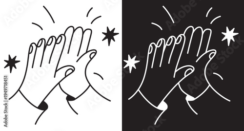 two hands casting vote in election flat design vector illustration