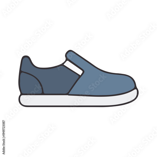 Blue Slip-On Shoe Icon