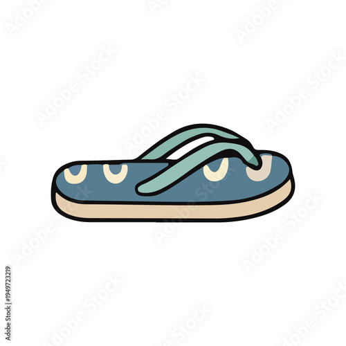 Blue Flip Flop Icon