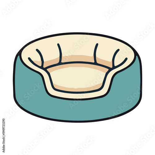 Cozy Pet Bed Illustration
