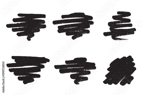 Set of brush paint stroke texture swatch Hand painted background Ink scribble dab clipart Paint smudge for tags and stamps design, beauty fashion poster