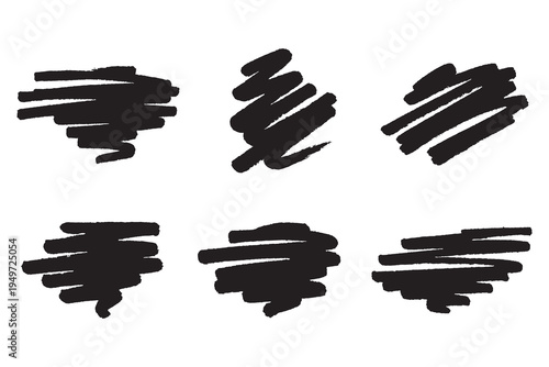 Set of brush paint stroke texture swatch Hand painted background Ink scribble dab clipart Paint smudge for tags and stamps design, beauty fashion poster