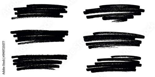 Set of brush paint stroke texture swatch Hand painted background Ink scribble dab clipart Paint smudge for tags and stamps design, beauty fashion poster