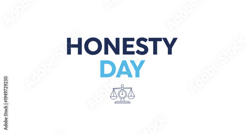 Honesty Day Typography with Simple Icon.