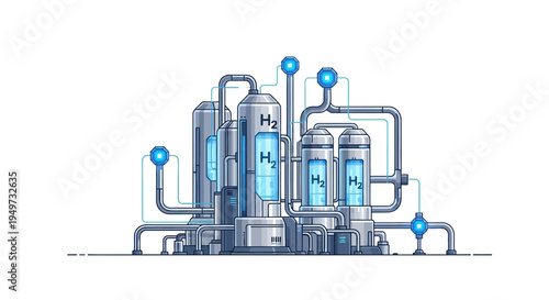 Hydrogen production facility industrial process.