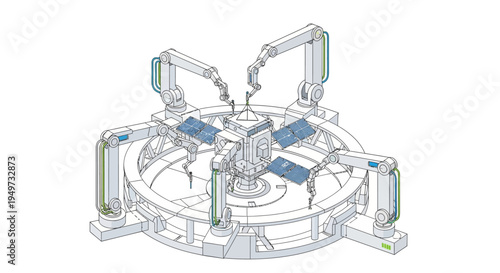 Industrial robotic arms in a factory setting.