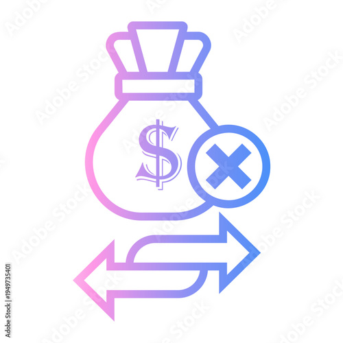 transaction Line Gradient Icon