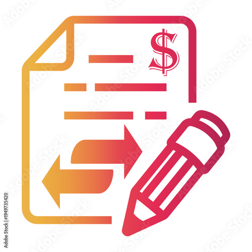 transaction Line Gradient Icon