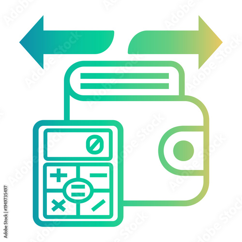 transaction Line Gradient Icon