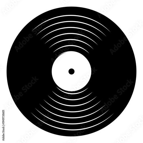 vector one vinyl record, clipart isolated on transparent background. 