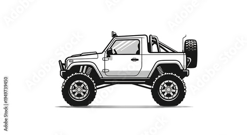 Jeep Wrangler with large off road tires.