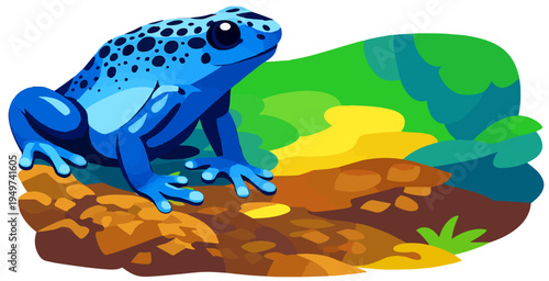Blue Poison Dart Frogs remain close to a source of water