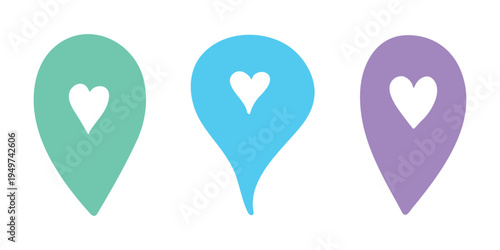 Set of hand drawn map pin Map marker pointer sign GPS and mapping tools Location pin symbol Pinpoint clipart in doodle style Single element for web, design