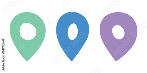 Set of hand drawn map pin Map marker pointer sign GPS and mapping tools Location pin symbol Pinpoint clipart in doodle style Single element for web, design