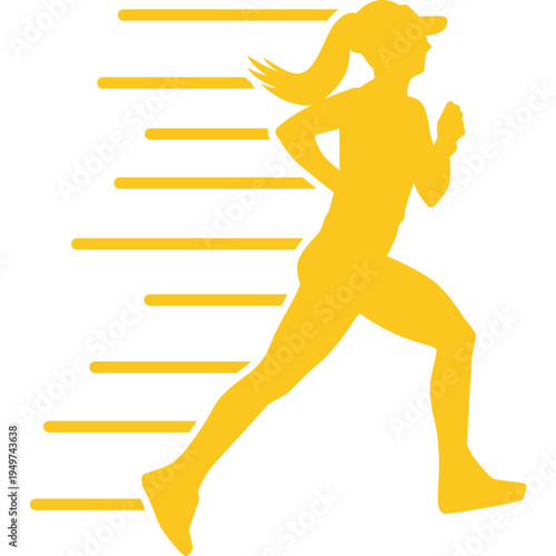 Running Silhouette Illustration