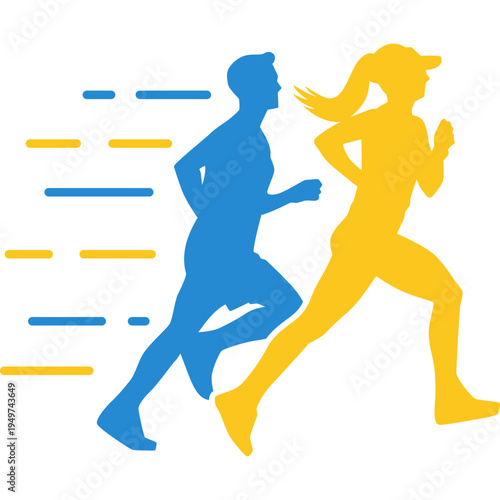 Running Silhouette Illustration