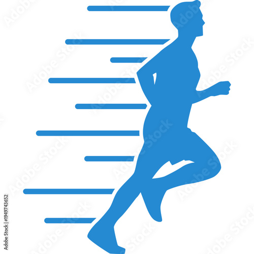 Running Silhouette Illustration
