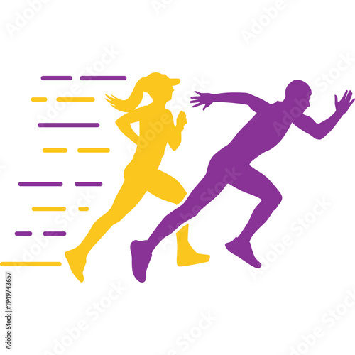 Running Silhouette Illustration