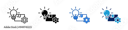 product innovation icon set multiple style collection