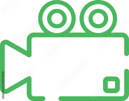 Rounded Stroke Video Camera Icon