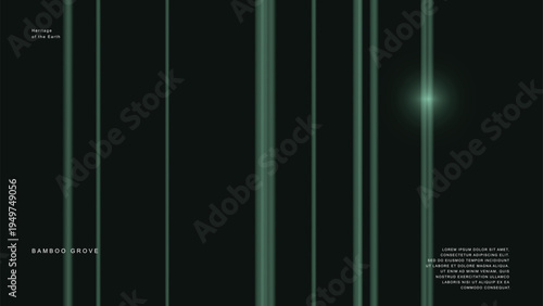 Abstract Arashiyama Bamboo Grove Background with Glowing Lines