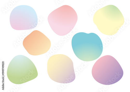 かわいい丸い曲線フォルムのグラデーションフレームセット