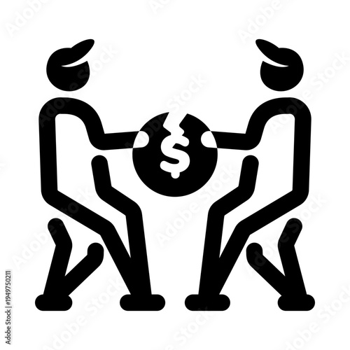 Linear style icon of an offer proposal