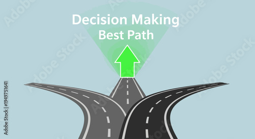 Decision Making Best Path Business Strategy Concept