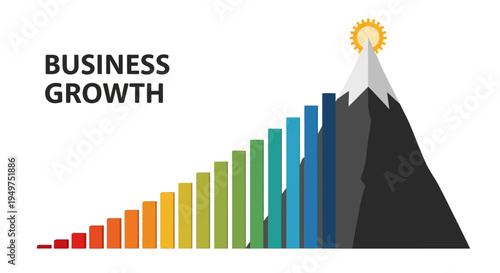 Business Growth Chart Success Financial Graph Illustration