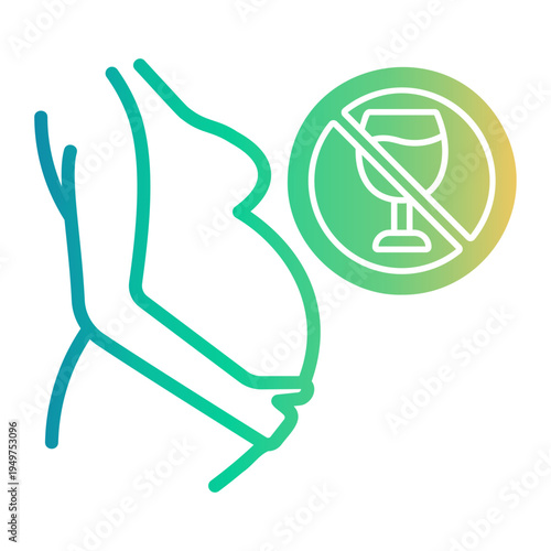 pregnancy Line Gradient Icon