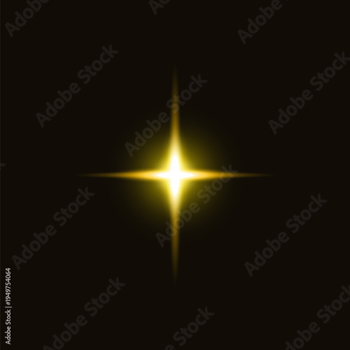 Glowing star on dark background vector
