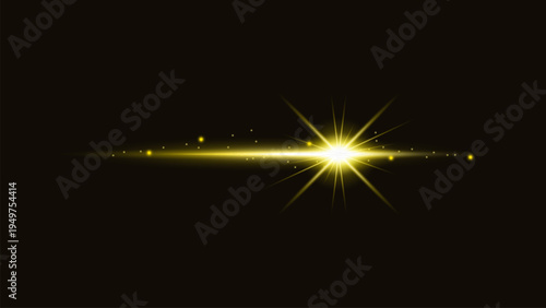 Glowing light in dark space effect vector