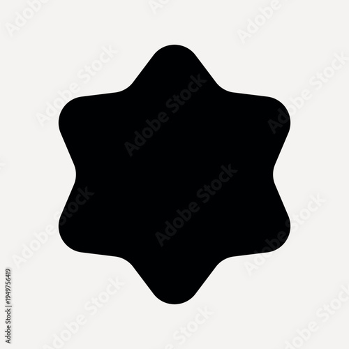 Fotografi Black star-shaped abstract design element vector