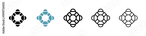 Obraz na plátně Safety Floatation Vector Icon Set