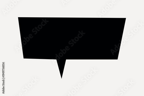 Black speech bubble silhouette vector element