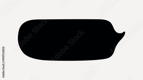 Black speech bubble silhouette vector element
