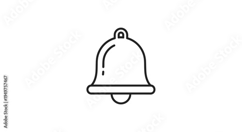 Bell Icon Alarm Signal.