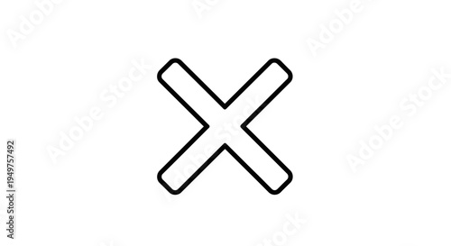 Black Cross Symbol Icon.