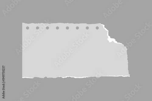 Torn paper frame design vector element